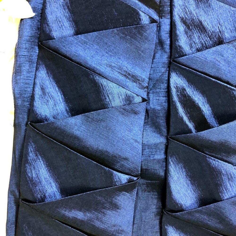 romeo & juliet couture zig zap pleated Holiday Party Pencil Skirt Blue Size M - Picture 3 of 8